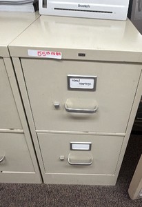 HON 2-Drawer Vertical Steel File Cabinet  Beige