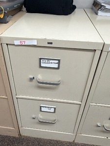 HON 2-Drawer Vertical Steel File Cabinet  Beige