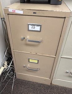 HON 2-Drawer Vertical Steel File Cabinet  Beige