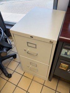 2-Drawer Vertical File Cabinet  Beige Steel