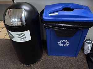 Commercial Trash Can & Recycling Bin Set