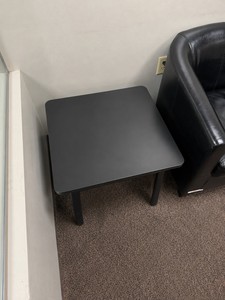 Black Square Laminate End Table  Side Table