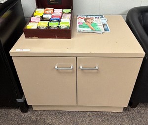 2-Door Office Storage Cabinet  Beige Metal Utility Cabinet