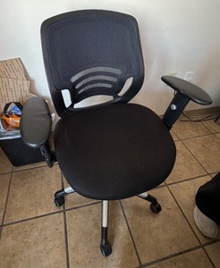 Ergonomic Mesh Office Task Chair with Adjustable Armrests & Swivel Base