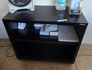 Black Open Office Bookcase  Storage Shelf