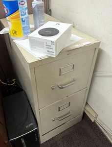 2-Drawer Metal Vertical File Cabinet  Beige Office Filing Cabinet