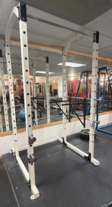 Commercial Heavy-Duty Power Rack  Squat Cage with Dip Attachment & Safeties