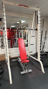 Life Fitness Commercial Angled Smith Machine  Frame & Bar Only (BenchWeights Not Included)