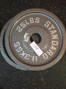 Standard brand 25 lb weights 2 in lot