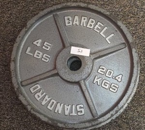 Standard brand 45 lb weights 2 in lot