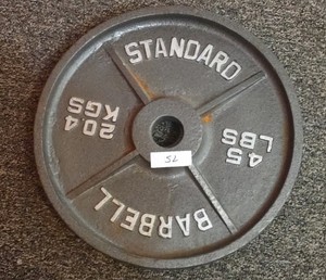 Standard brand 45 lb weights 2 in lot