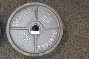 Standard brand 45 lb weights 2 in lot