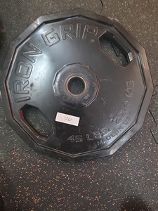 Iron grip 45 lb weight 1 in lot