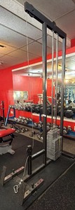 Commercial Heavy-Duty Seated Cable Row  Low Pulley Station with Weight Stack