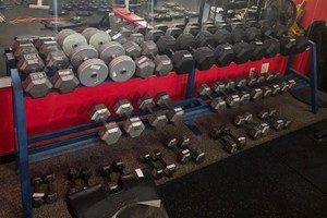 10.5   2-tier dumbbell rack dumbbells not included