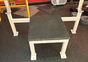 Commercial Heavy-Duty Flat Bench Press Station with Integrated J-Hooks