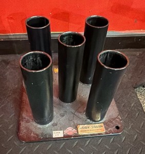 Commercial 5-Bar Vertical Olympic Barbell Holder  Storage Base