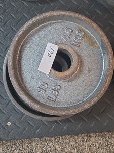 10 lb barbell weight plates 2 in lot