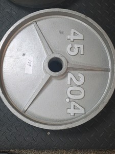 45 lb barbell weight plates 2 in lot