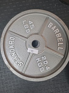 Standard brand 45 lb barbell weight plates 2 in lot