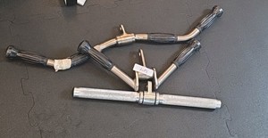 Lot of 3 Pro-Style Cable Machine Attachments  Lat Bar, V-Bar & Straight Bar