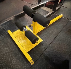 Commercial Yellow Steel Sissy Squat Machine  Standing Leg Extension Bench