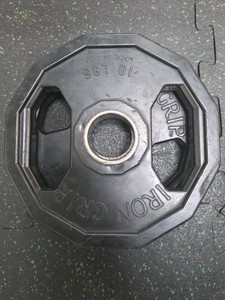 Set of two iron grip 10 lb barbell weight plates