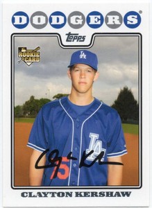 2008 Topps Update #UH240 Clayton Kershaw Rookie Baseball Card