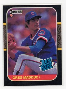 1987 Donruss Greg Maddux #36 Rated Rookie Baseball Card