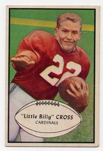 1953 Bowman #96 Billy Cross Football Card