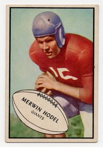 1953 Bowman Merwin Hodel #70 Football Card