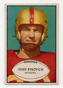 1953 Bowman #74 Jules Rykovich Football Card