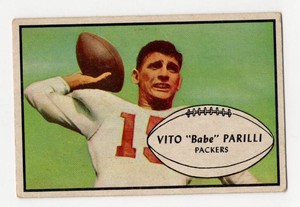1953 Bowman #3 Vito Babe Parilli Football Card