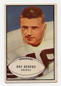 1953 Bowman #62 Ray Renfro Football Card