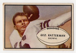 1953 Bowman #85 George Ratterman Football Card