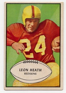1953 Bowman #63 Leon Heath Football Card