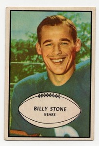 1953 Bowman #29 Billy Stone Football Card