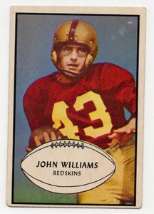 1953 Bowman #87 John Williams Football Card