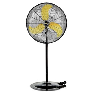 Shop Edendirect 30 in. High Velocity 3-speed Industrial Pedestal Fan in Yellow, 80° Oscillating, Powerful Motor, 8300 CFM, UL Certified
