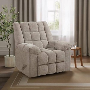 Shop Lazzara Margot Light Brown Chenille Manual Rocker Recliner