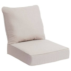 (3) Hampton Bay 24 in. W x 24 in. D CushionGuard Deep Seat Universal Outdoor Lounge Chair Cushion in Putty