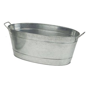 30.5 in. L Large Oval Galvanized Steel Tub