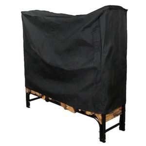 Shop Sunnydaze 4 ft. Black Heavy-Duty Firewood Log Rack Cover