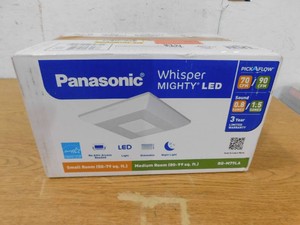 Panasonic Whisper Mighty LED Pick-A-Flow 70-90CFM CeilingWall ENERGY STAR Bathroom Exhaust Fan 9.5 in. x 9.5 in. Grille Footprint