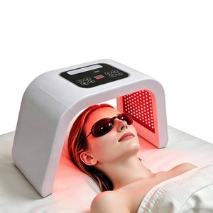 $46 Light Mask - 7 Color Photon Facial Device for Skin Care, Red & Blue Light for Face, Neck & Body, Rechargeable Home Use