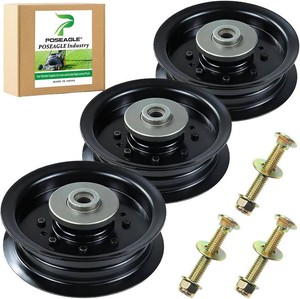 $40 3 Pack 532196104 Idler Pulley Replaces 532197380 197380 Idler Pulley Craftsman 196104 for Husqvarna 54 48 Z254f RZ5424 YTH24v48 YTH2348 LGT2654 YTH24k48 Z248f Craftsman 54 Mowers (missing parts)