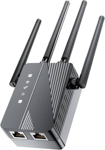 $70 WiFi Extender Signal Booster, Longest Range up to 15000 sq.ft for Home, 6X Faster Speed WiFi Repeater, 1-Tap Setup, Compatible with 99% Routers
