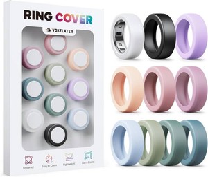 10 Pack Silicone Ring Covers Compatible with Oura Ring Gen 4 & Ring 3 HorizonHeritage, Slim Protective Smart Ring Protectors in Morandi Colors for Women Men, S for 456789