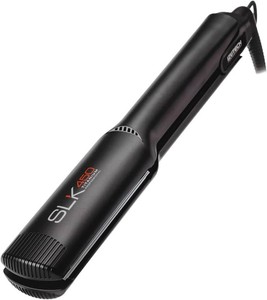 $120 IZUTECH SLK 450 Titanium Digital Flat Iron, Hair Curler Straightening Iron for Women, Fast Heating Hair Straightener with Rapid Heat Up and Dual Voltage, Travel Friendly, Black, 1.50 Inch