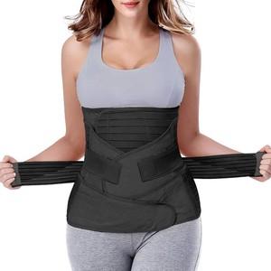 $26 ChongErfei 3 in 1 Postpartum Belly Wrap - Recovery BellyWaistPelvis Belt Black Postpartum Belly Band,Black L